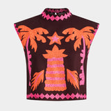 Sloan Conjunto de Top y Falda Recortada Coconut Palm