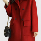 Camille Abrigo de Lana Clásico de Doble Botonadura