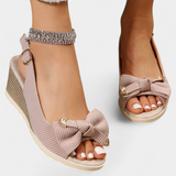 Beatriz Sandalias de Plataforma con Lazo y Correa Ajustable