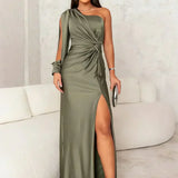 Zarra – Elegante Vestido Maxi de Un Hombro