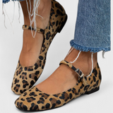 Aranza Bailarinas con Velcro y Talón Ajustable para Uso Diario