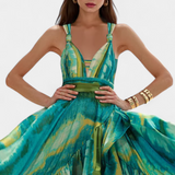 Ahria Bañador Entero Estampado con Escote en V y Cubresol