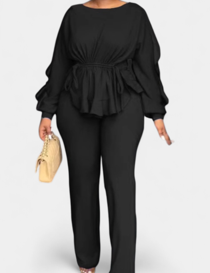 Charmed Conjunto de 2 Piezas con Volantes y Cordón