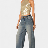 Anna Top Halter Metálico Karter