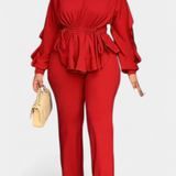 Charmed Conjunto de 2 Piezas con Volantes y Cordón