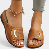 Itziar Sandalias Ortopédicas con Diseño Perforado y Plantilla Acolchada