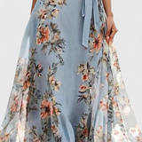 Arlet Vestido Midi Floral con Escote en V y Silueta Femenina