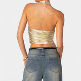 Anna Top Halter Metálico Karter
