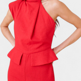 Nerida Mono Largo Asimétrico de Lino y Algodón