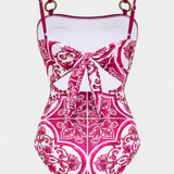 Ahria Conjunto de Baño Estampado con Vestido de Tirantes