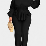 Charmed Conjunto de 2 Piezas con Volantes y Cordón