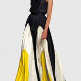 Antía Vestido Maxi Off-Shoulder con Estampado Elegante