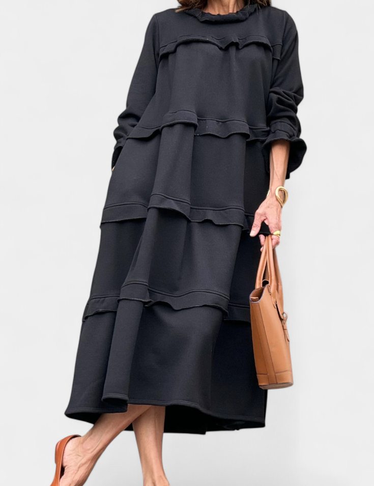 Jada Vestido Lauren con Volantes y Bolsillos Laterales