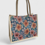 Taila Bolsa de Yute con Estampado Floral y Diseño Ecológico