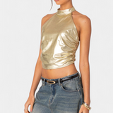 Anna Top Halter Metálico Karter