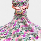 Alondra Vestido Largo con Estampado Floral Fantasía y Escote en V