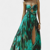 Ahria Conjunto de Baño con Falda Acampanada y Estampado Estrella de Mar