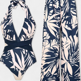 Ahria Conjunto de Bañador Estampado con Escote en V