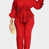 Charmed Conjunto de 2 Piezas con Volantes y Cordón