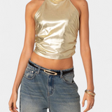 Anna Top Halter Metálico Karter