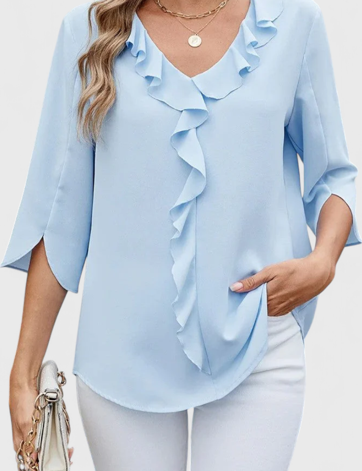 Annemiek Blusa Casual con Corte Suelto y Estilo Sofisticado