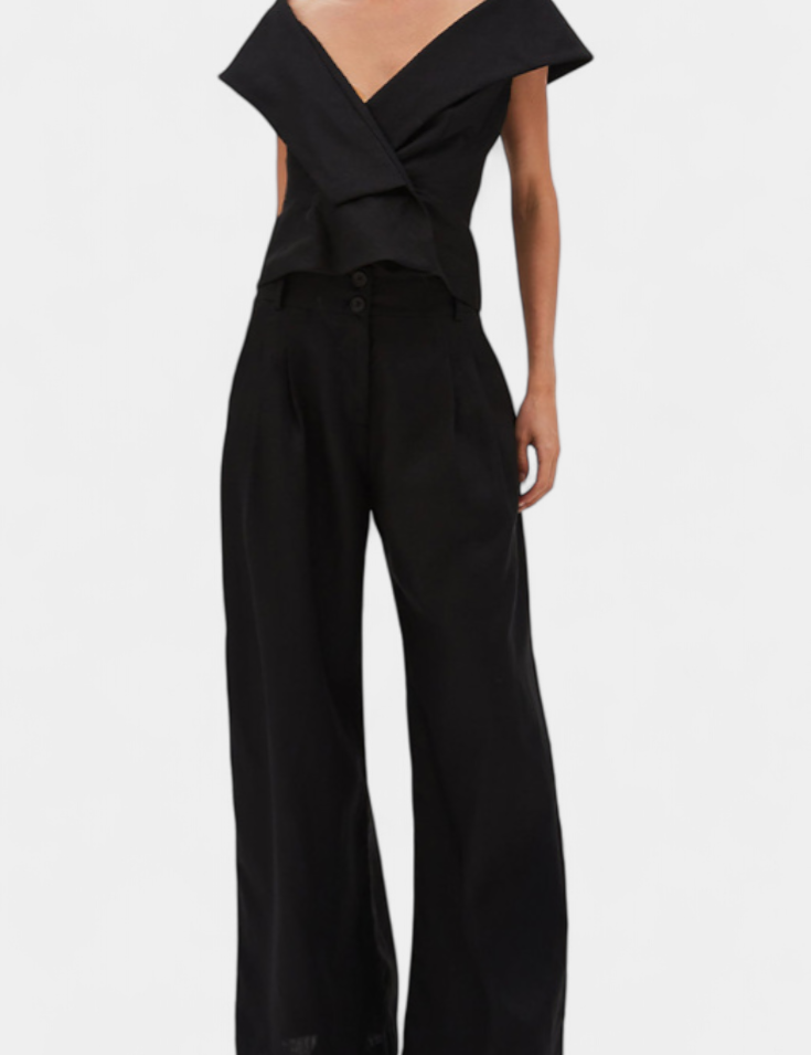 Hayden Conjunto Top Asimétrico y Pantalón Palazzo