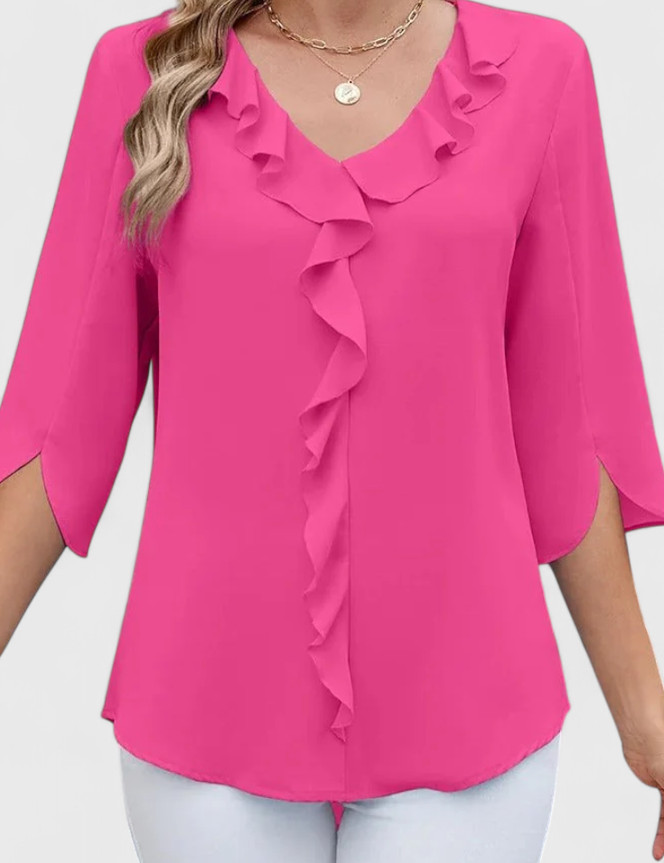 Annemiek Blusa Casual con Corte Suelto y Estilo Sofisticado