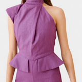 Nerida Mono Largo Asimétrico de Lino y Algodón