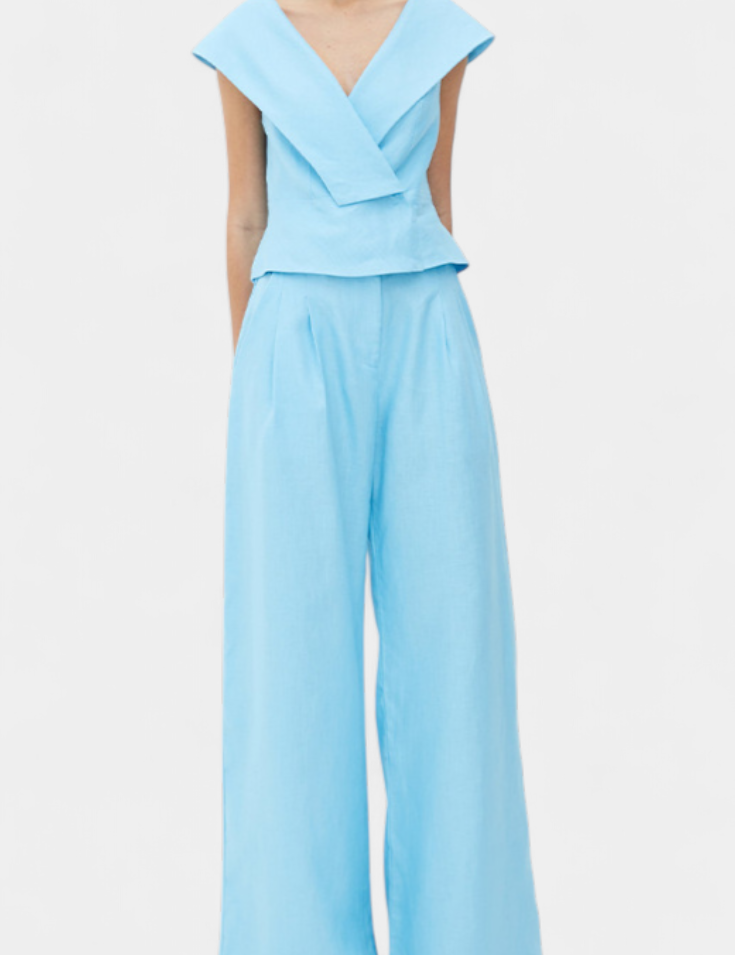 Hayden Conjunto Top Asimétrico y Pantalón Palazzo