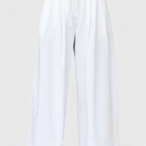 Bernadina Conjunto de Lino con Top de Abertura Frontal y Pantalón de Pierna Ancha