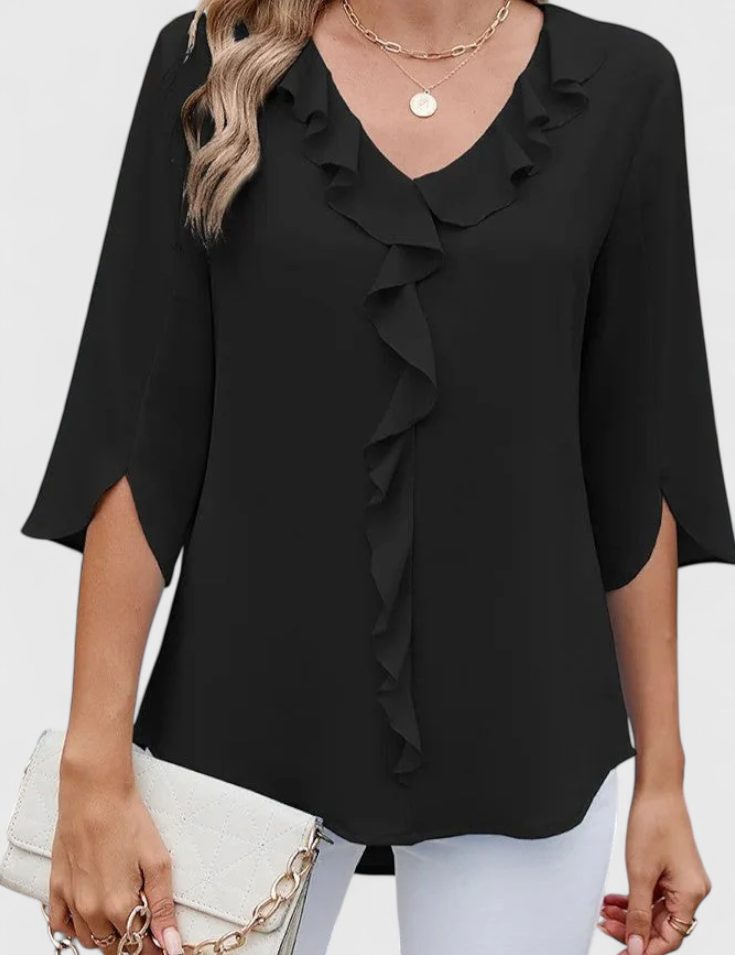 Annemiek Blusa Casual con Corte Suelto y Estilo Sofisticado