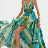 Ahria Bañador Entero Estampado con Escote en V y Cubresol