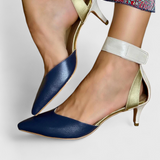 Galfira Zapatos de Tacón Bajo con Punta Afilada y Correa Elegante