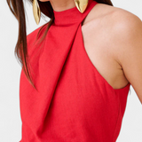 Nerida Mono Largo Asimétrico de Lino y Algodón