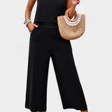 Lavinia Conjunto Boho de Top y Shorts en Lino y Algodón