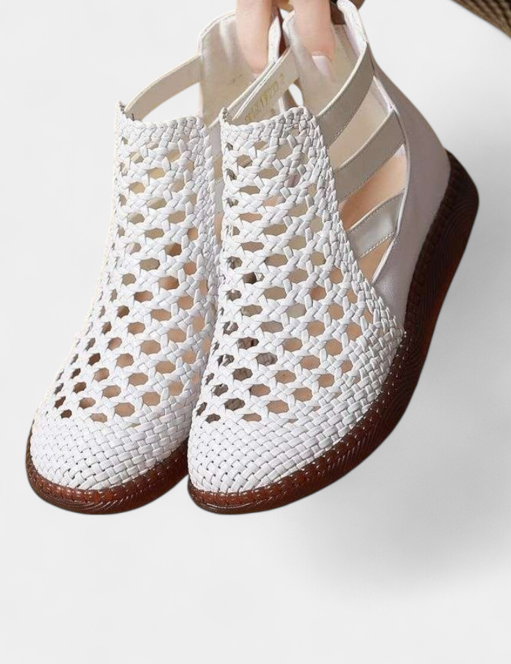 Alica Sandalias Trenzadas con Diseño Calado y Suela Flexible