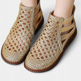 Alica Sandalias Trenzadas con Diseño Calado y Suela Flexible