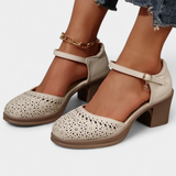 Cirila Botines de Mujer de Cuero Sintético con Hebilla Decorativa