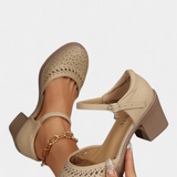 Cirila Botines de Mujer de Cuero Sintético con Hebilla Decorativa