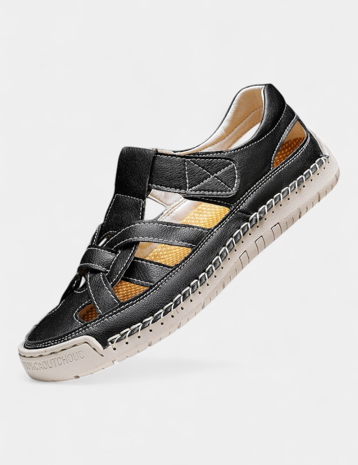 Kaia Sandalias Ergonómicas de Cuero Sintético con Corte Lateral