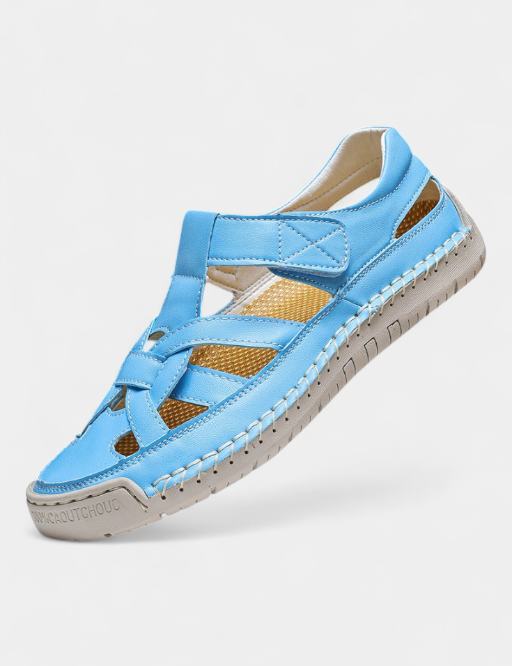 Kaia Sandalias Ergonómicas de Cuero Sintético con Corte Lateral