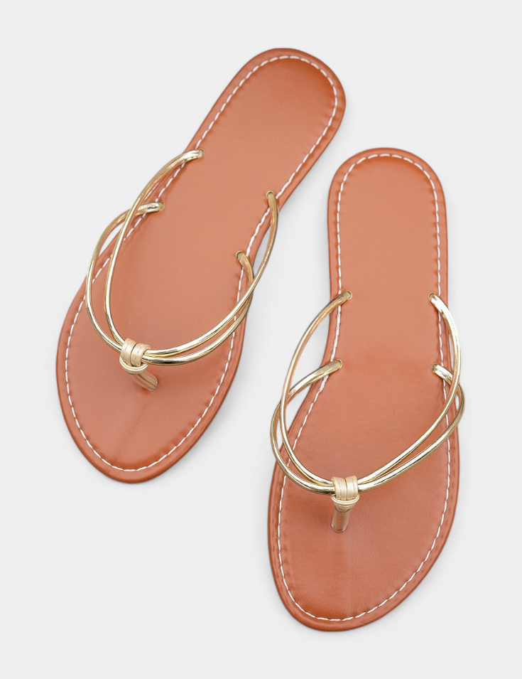 Aledia Sandalias Minimalistas con Tiras Delgadas Sintéticas