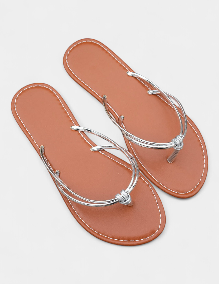 Aledia Sandalias Minimalistas con Tiras Delgadas Sintéticas