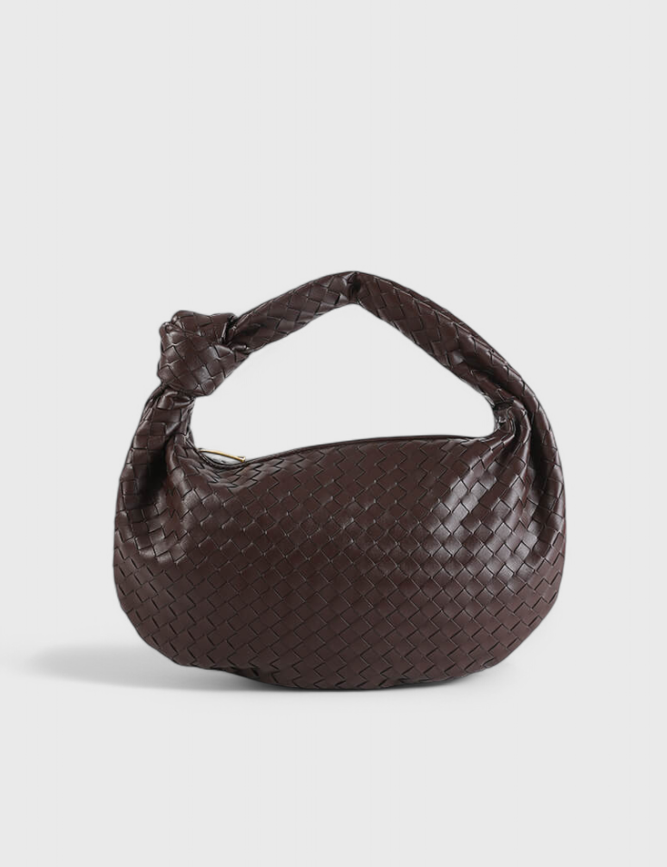 Sage Bolso de Hombro Mediano Tejido