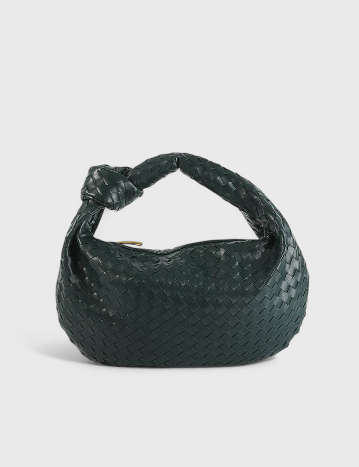 Sage Bolso de Hombro Mediano Tejido