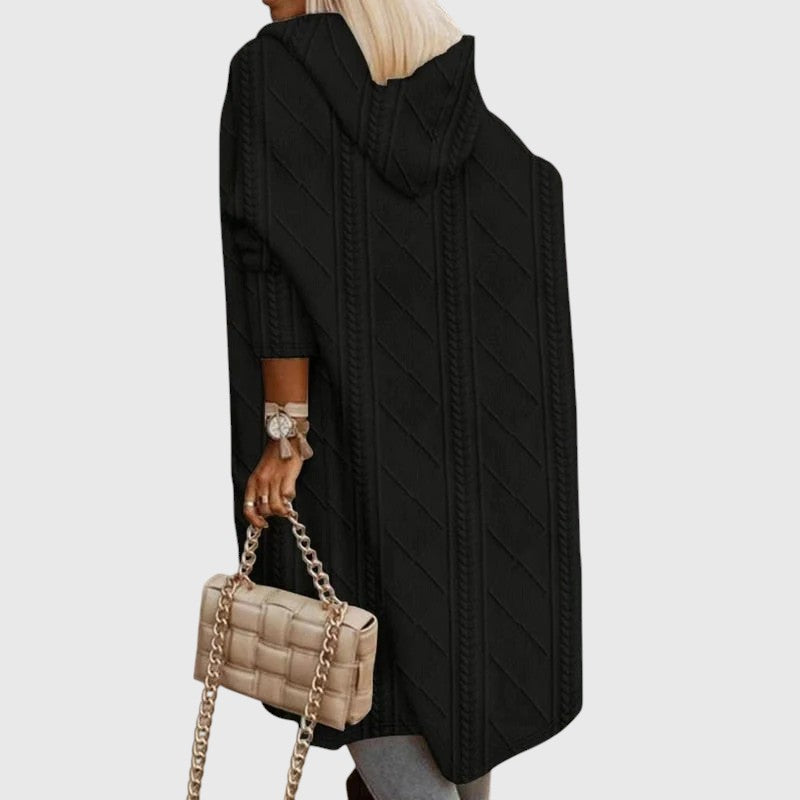 Johani - Cárdigan con Capucha de Largo Extendido