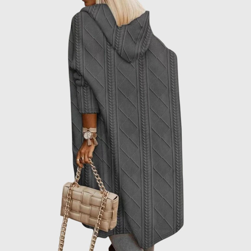 Johani - Cárdigan con Capucha de Largo Extendido